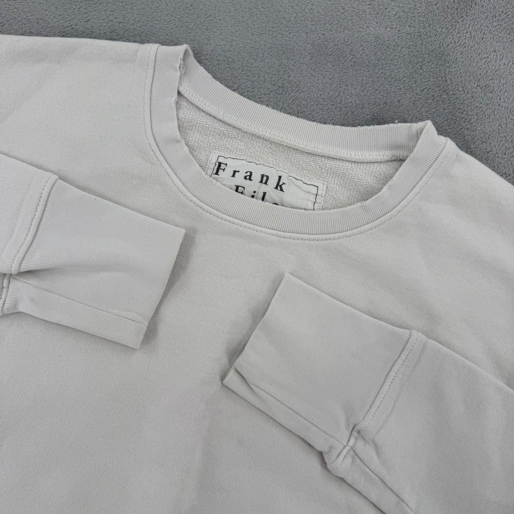 Frank & Eileen Tee Lab Womens Small Light Gray Cotton French Terry Sweatshirt
